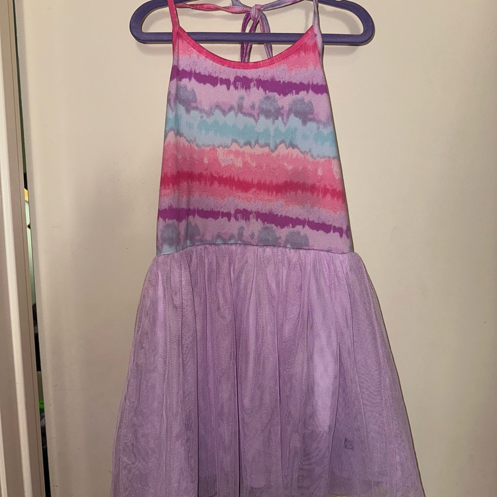 PixieLane EUC size 7 Colorful Tie-Dye Halter Dress